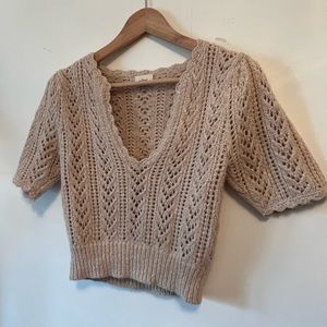 Wilfred knit, cropped, short sleeve top